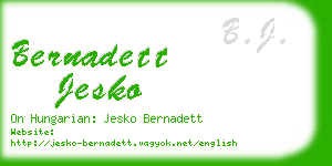 bernadett jesko business card